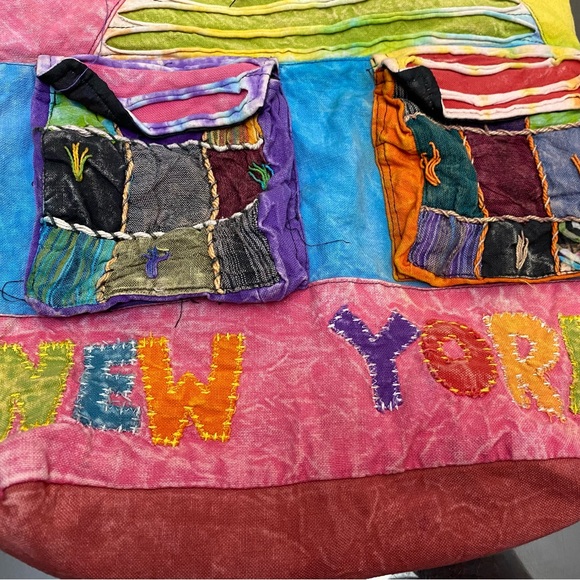 Cross body embroidered bag - New York Baby! - Picture 2 of 7